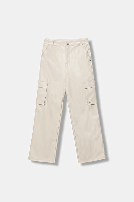 GUESS GIRL PU LEATHER CARGO PANTS