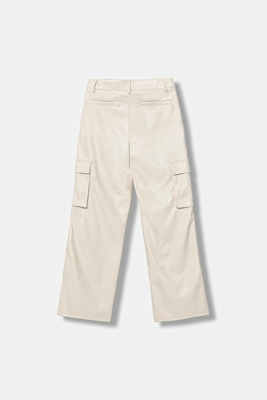 GUESS GIRL PU LEATHER CARGO PANTS