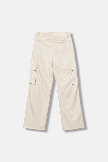 GUESS GIRL PU LEATHER CARGO PANTS