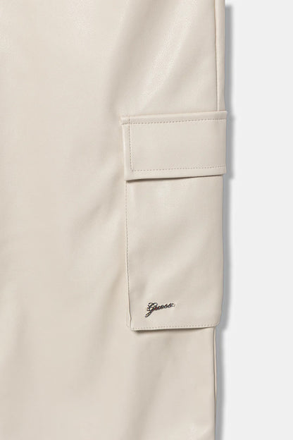 GUESS GIRL PU LEATHER CARGO PANTS