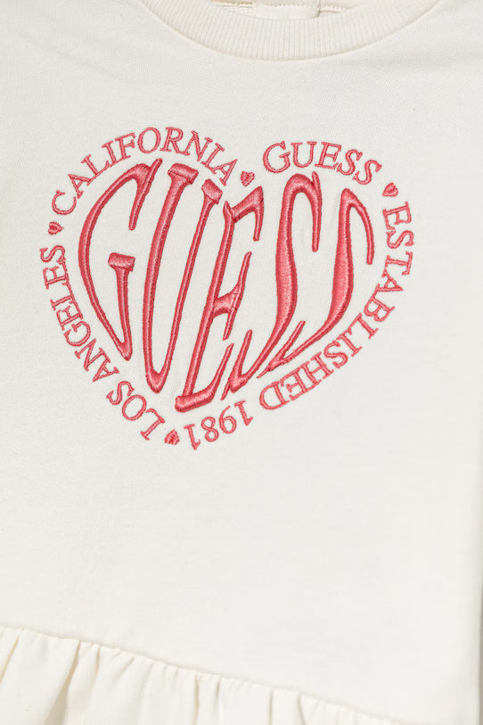 GUESS BABY HEART EMBROIDERY LOGO DRESS & PANTIES