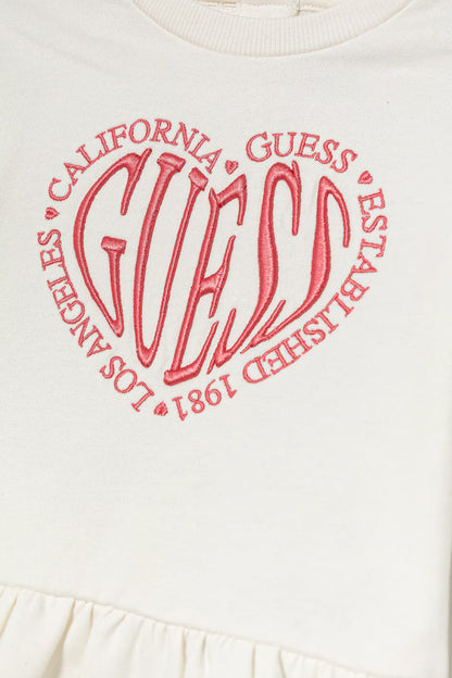 GUESS BABY HEART EMBROIDERY LOGO DRESS & PANTIES