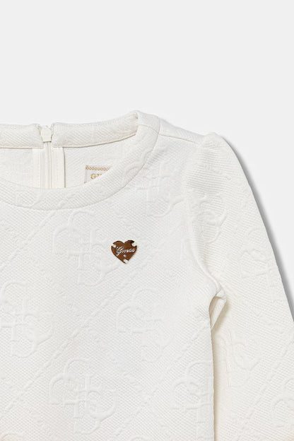 GUESS KIDS SET JACQUARD DRESS & JERSEY PANTS