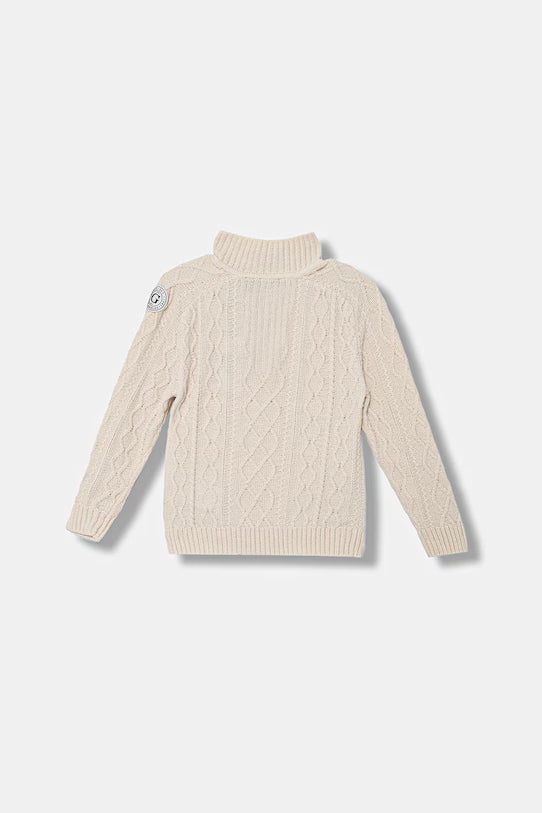 GUESS JEANS BOYS KNITTED HALF ZIP SWEATER