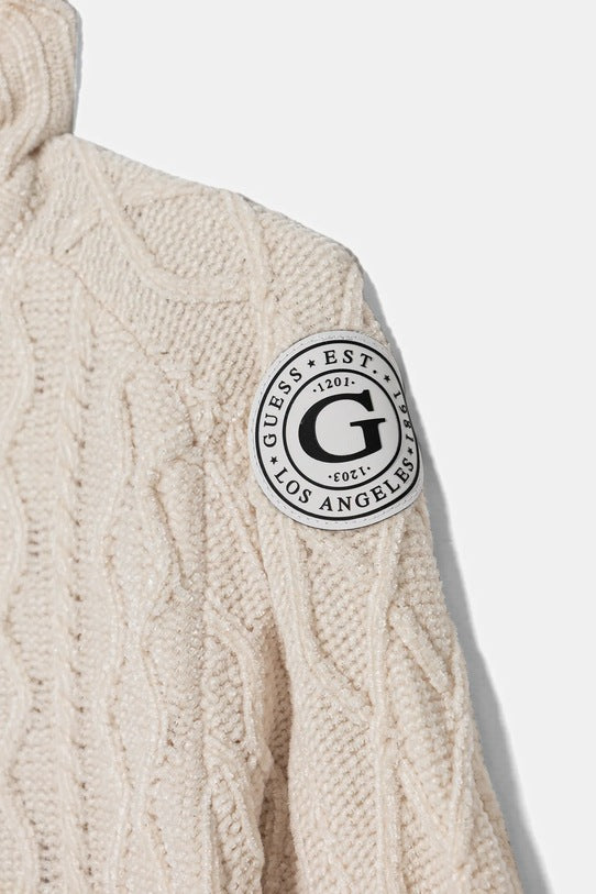 GUESS JEANS BOYS KNITTED HALF ZIP SWEATER