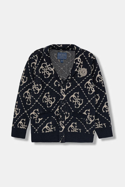 GUESS JEANS 4G LOGO KNITTED CARDIGAN