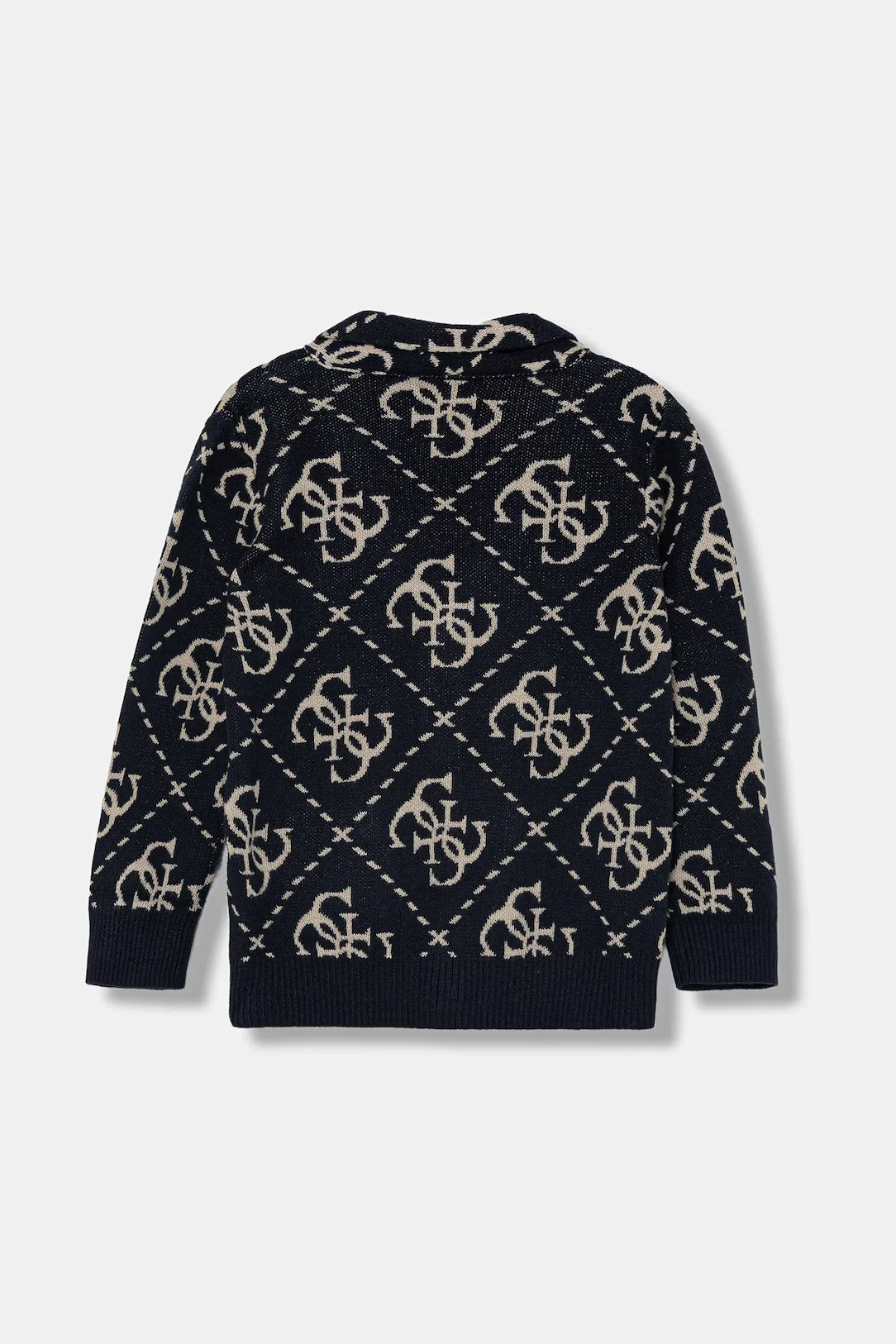 GUESS JEANS 4G LOGO KNITTED CARDIGAN