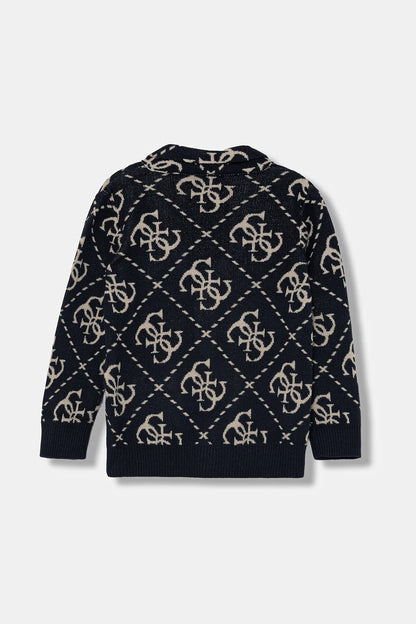 GUESS JEANS 4G LOGO KNITTED CARDIGAN