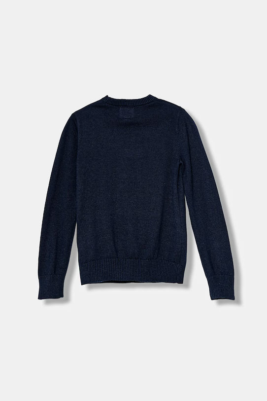 GUESS JEANS KIDS KNITTED EMBROIDERED SWEATER