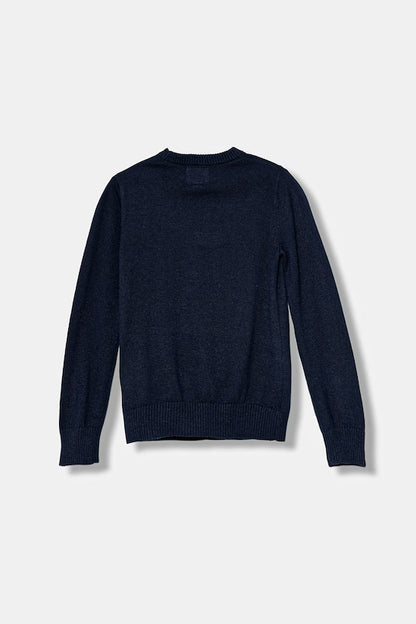 GUESS JEANS KIDS KNITTED EMBROIDERED SWEATER