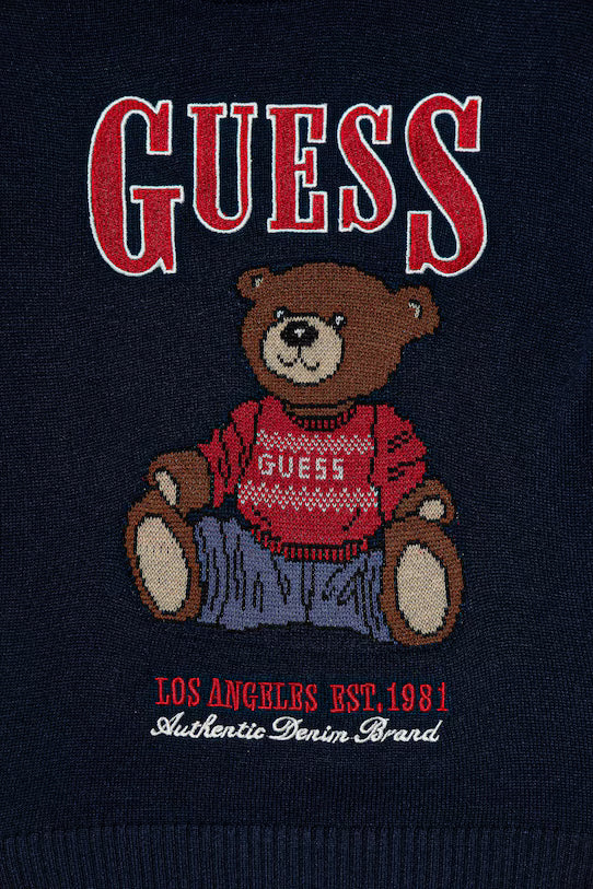GUESS JEANS KIDS KNITTED EMBROIDERED SWEATER