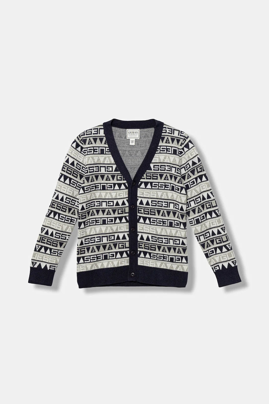 GUESS KIDS MULTILOGO LS KNITTED CARDIGAN
