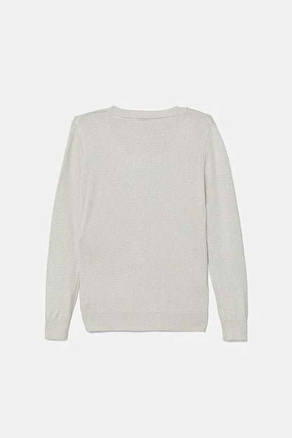 GUESS LS STRASS APPLIQUE KNITTED PULLOVER