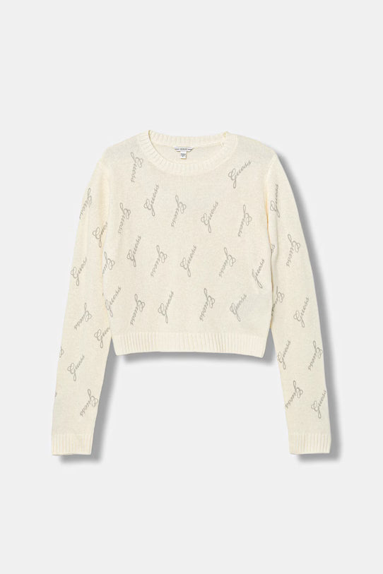 GUESS JEANS KNITTED LOGO SWEATSHIRT