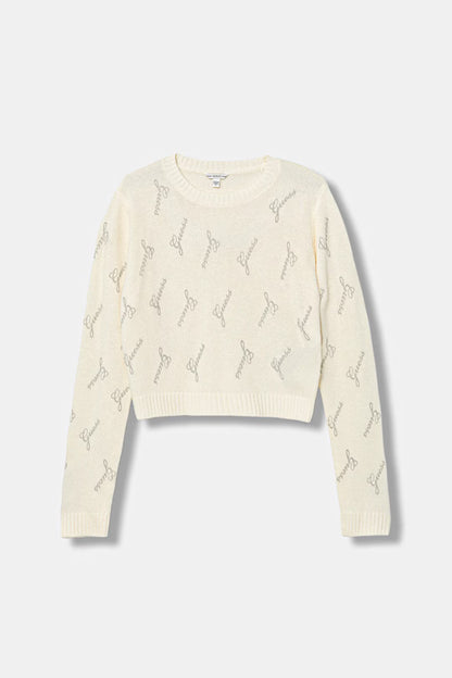 GUESS JEANS KNITTED LOGO SWEATSHIRT