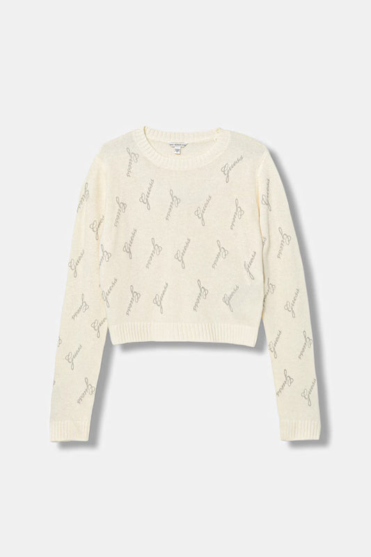 GUESS JEANS KNITTED LOGO SWEATSHIRT