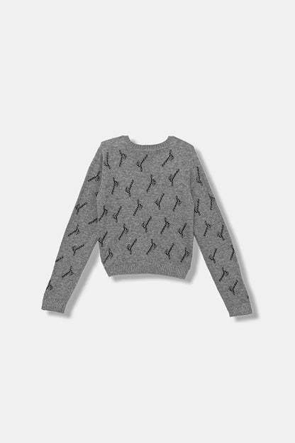GUESS JEANS KNITTED LOGO SWEATSHIRT