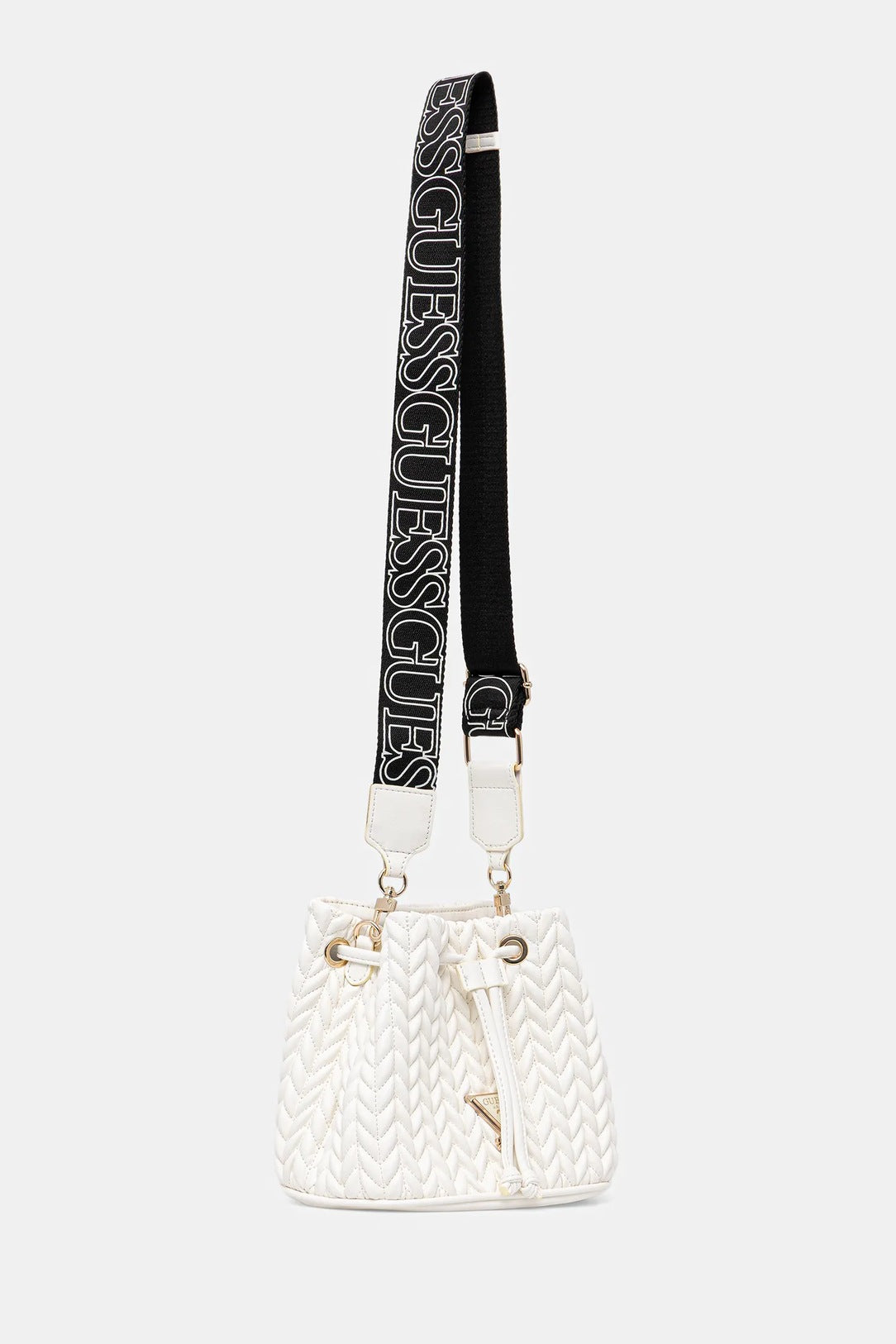 GUESS QUILTED MINI BUCKET BAG