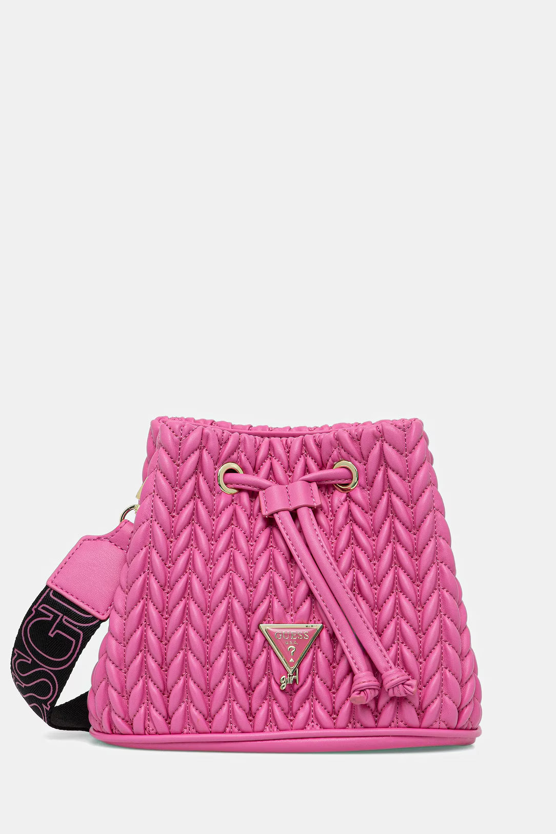 GUESS QUILTED MINI BUCKET BAG