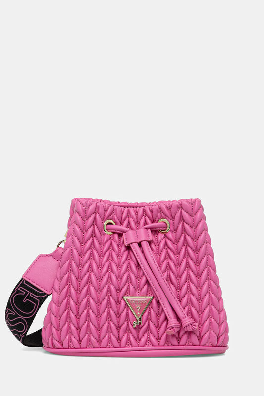 GUESS QUILTED MINI BUCKET BAG