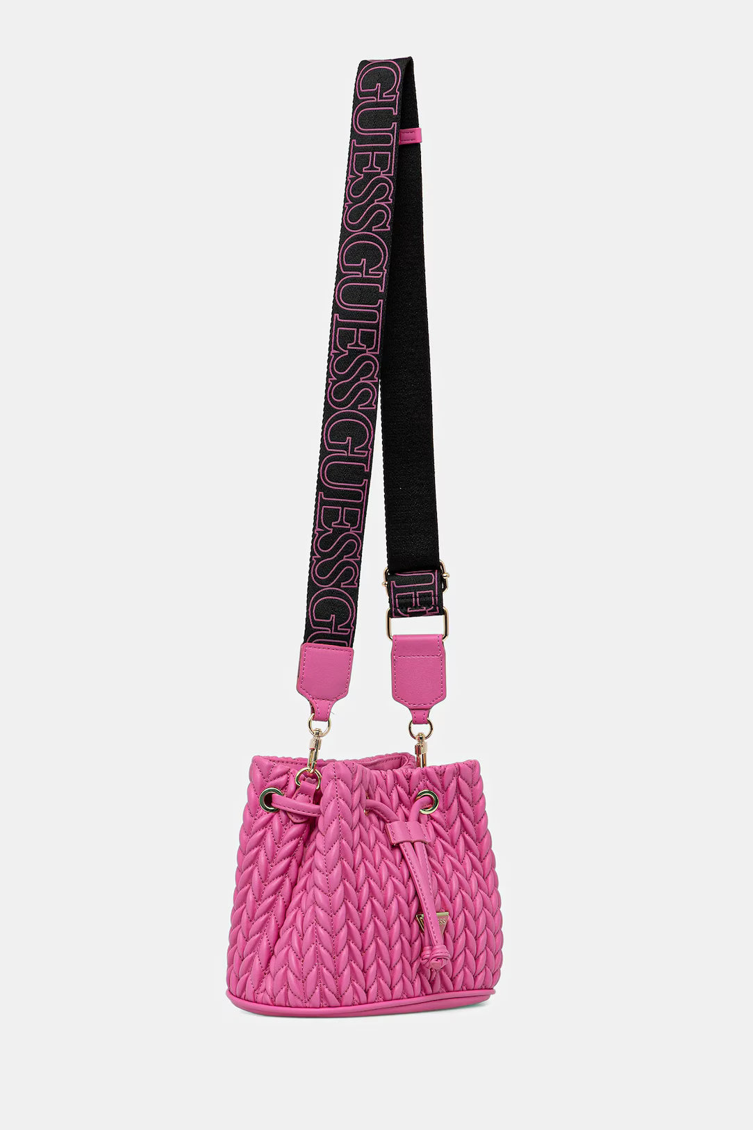 GUESS QUILTED MINI BUCKET BAG