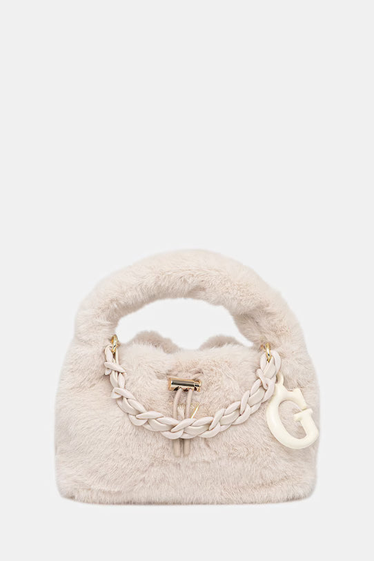 GUESS JEANS KIDS FAUX FUR HANDBAG