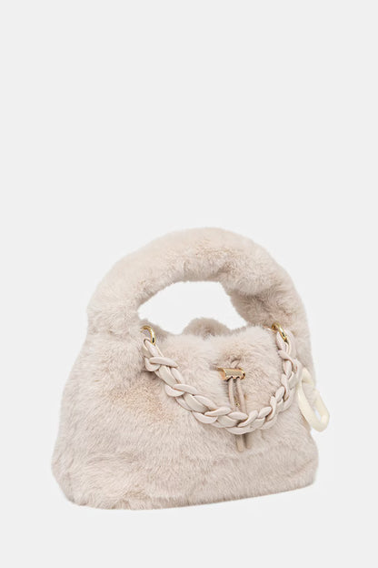 GUESS JEANS KIDS FAUX FUR HANDBAG