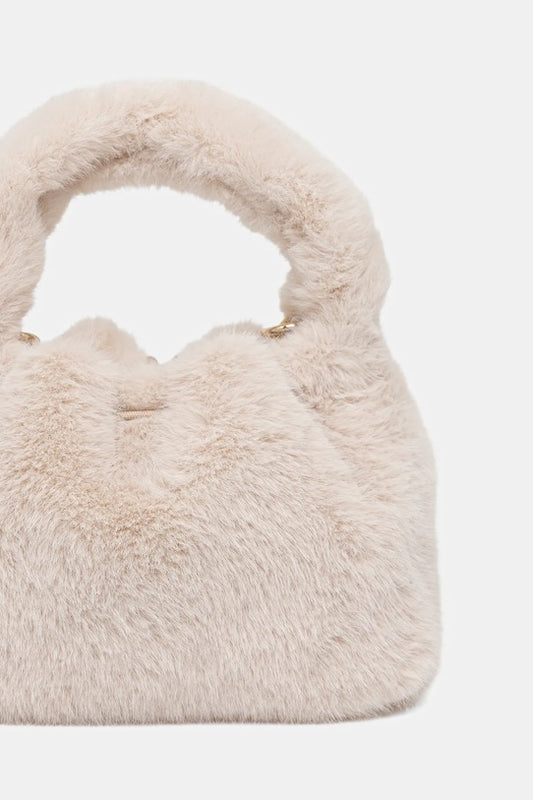 GUESS JEANS KIDS FAUX FUR HANDBAG