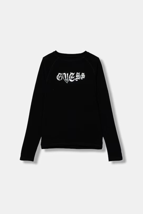 GUESS APPLIQUE LS T SHIRT