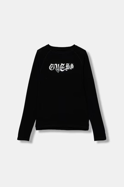 GUESS APPLIQUE LS T SHIRT