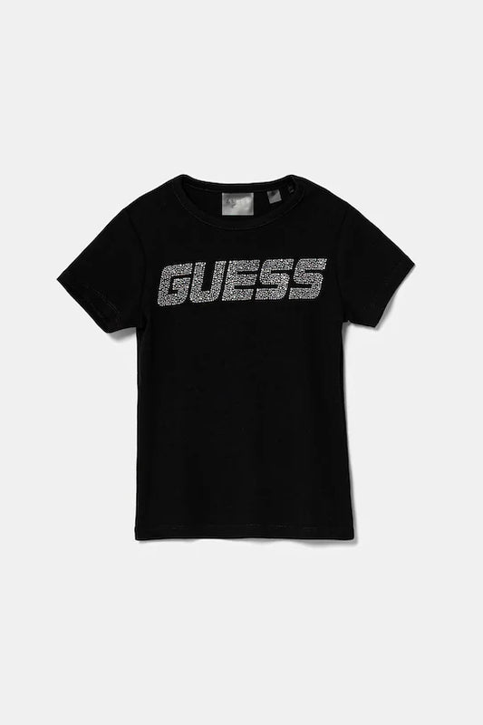 GUESS KIDS STRASS LOGO T SHIRT