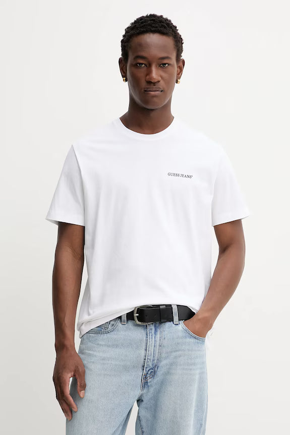 GUESS JEANS REGULAR UNISEX LOGO PRINT T SHIRT
