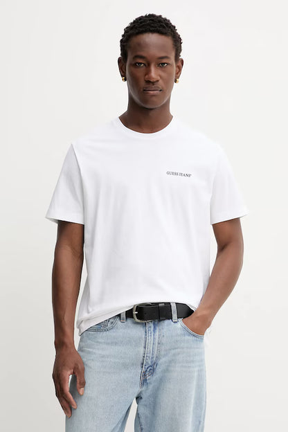 GUESS JEANS REGULAR UNISEX LOGO PRINT T SHIRT