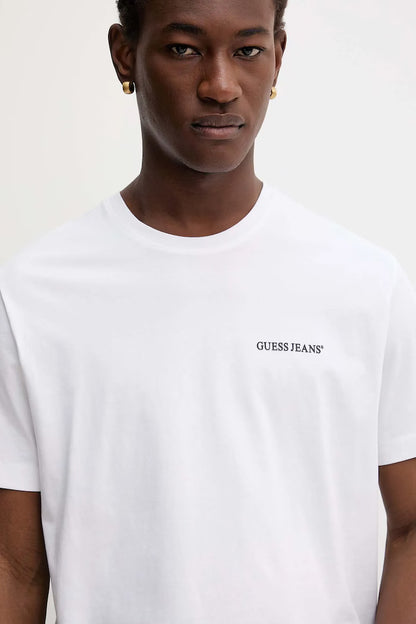 GUESS JEANS REGULAR FIT PRINT LOGO T SHIRT