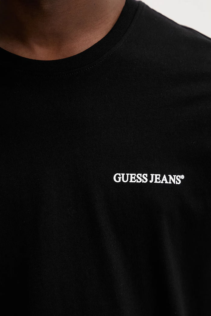 GUESS JEANS REGULAR FIT PRINT LOGO T SHIRT