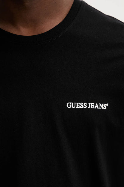 GUESS JEANS REGULAR FIT PRINT LOGO T SHIRT