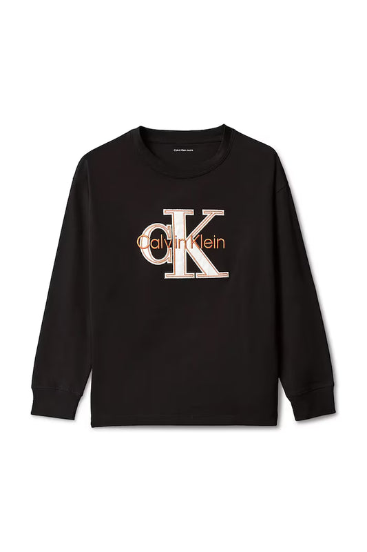 CALVIN KLEIN KIDS MONOLOGO APPLIQUE T SHIRT