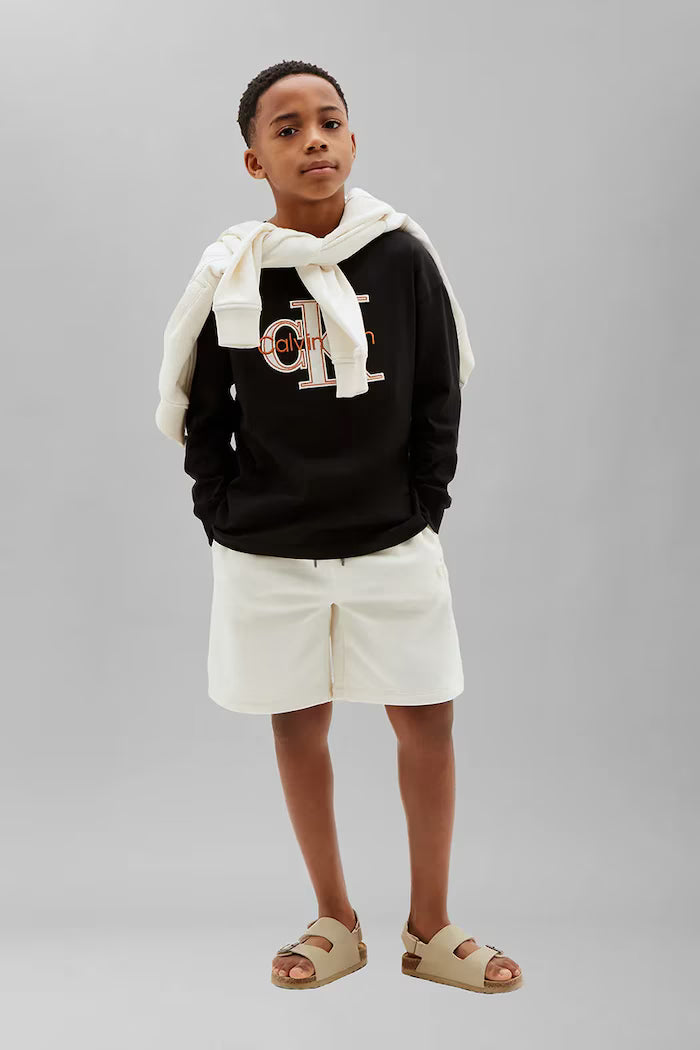 CALVIN KLEIN KIDS MONOLOGO APPLIQUE T SHIRT