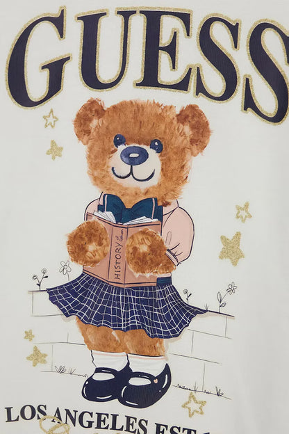 GUESS KIDS GIRLS BABY BEAR RELAXED SWEATSHIRT