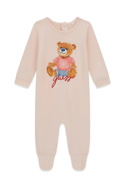 GUESS KIDS INTERLOCK BABY BEAR BODYSUIT