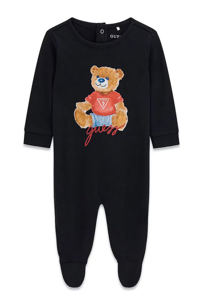 GUESS KIDS INTERLOCK BABY BEAR BODYSUIT