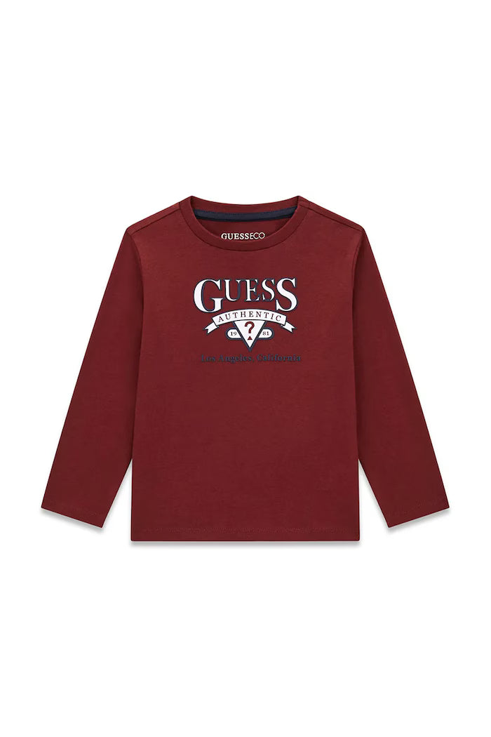 GUESS KIDS EMBROIDERED LOGO T SHIRT