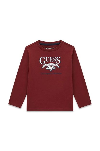 GUESS KIDS EMBROIDERED LOGO T SHIRT