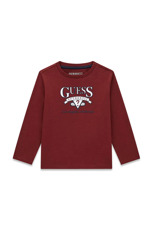 GUESS KIDS EMBROIDERED LOGO T SHIRT