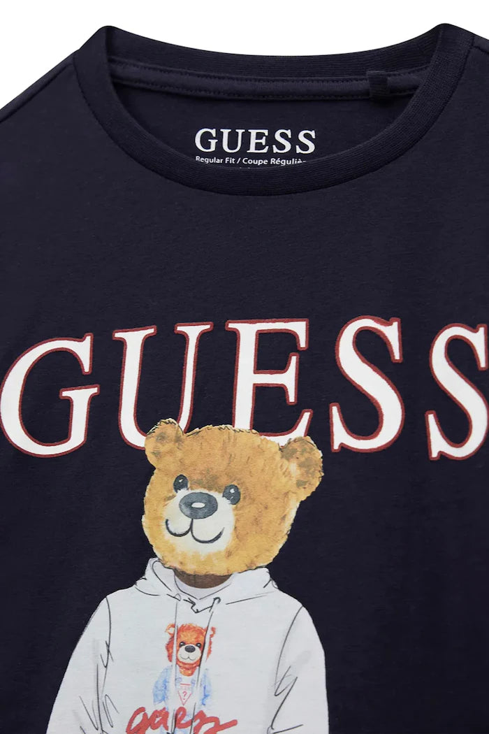 GUESS KIDS BEAR LOGO LS T SHIRT