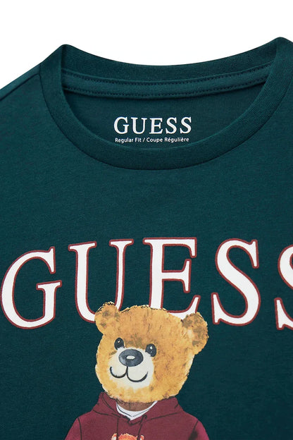 GUESS KIDS LS BEAR LOGO T SHIRT