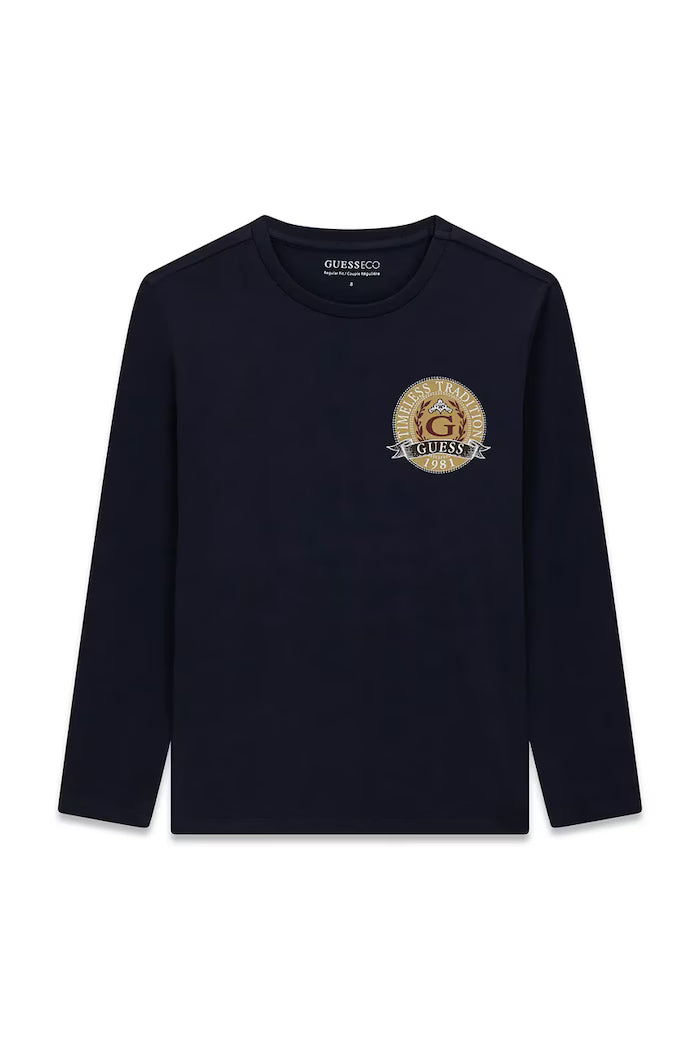 GUESS KIDS LS LOGO T SHIRT