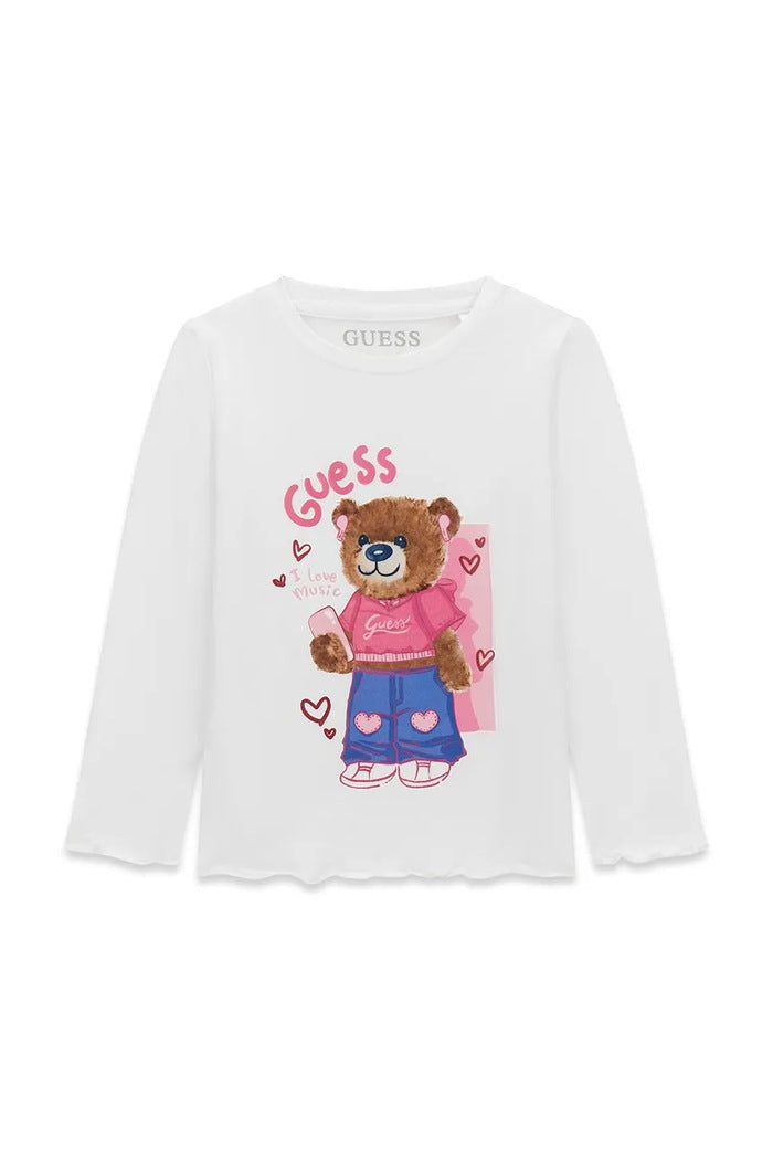 GUESS KIDS BABY BEAR LOGO T SHIRT