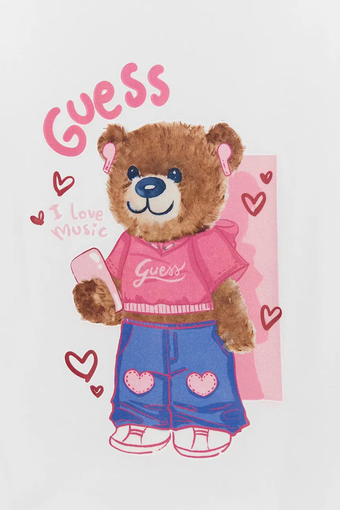 GUESS KIDS BABY BEAR LOGO T SHIRT