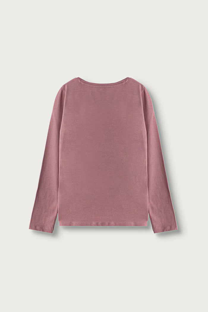 GUESS KIDS LS ROSE LOGO T SHIRT